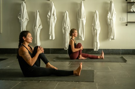 Greet the day with guided yoga, a cappuccino, and custom-prepared breakfast
